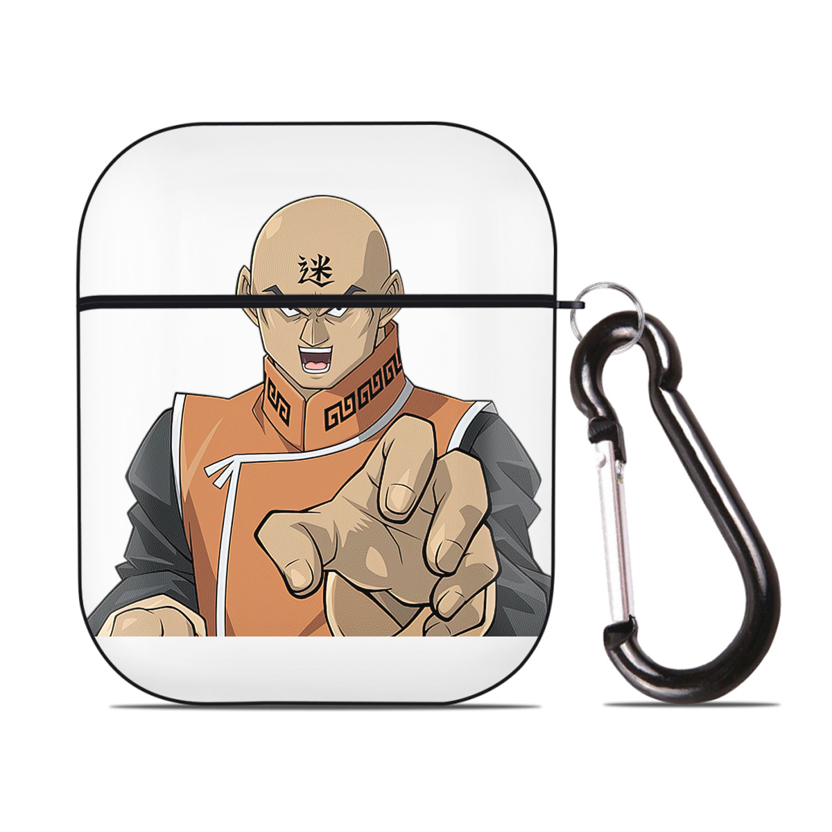 （画像用） 遊☆戯☆王 Yu-Gi-Oh! AirPods 第2世代保護ケース ハードシェル ブラック 耐衝撃・防指紋・カラビナ付き