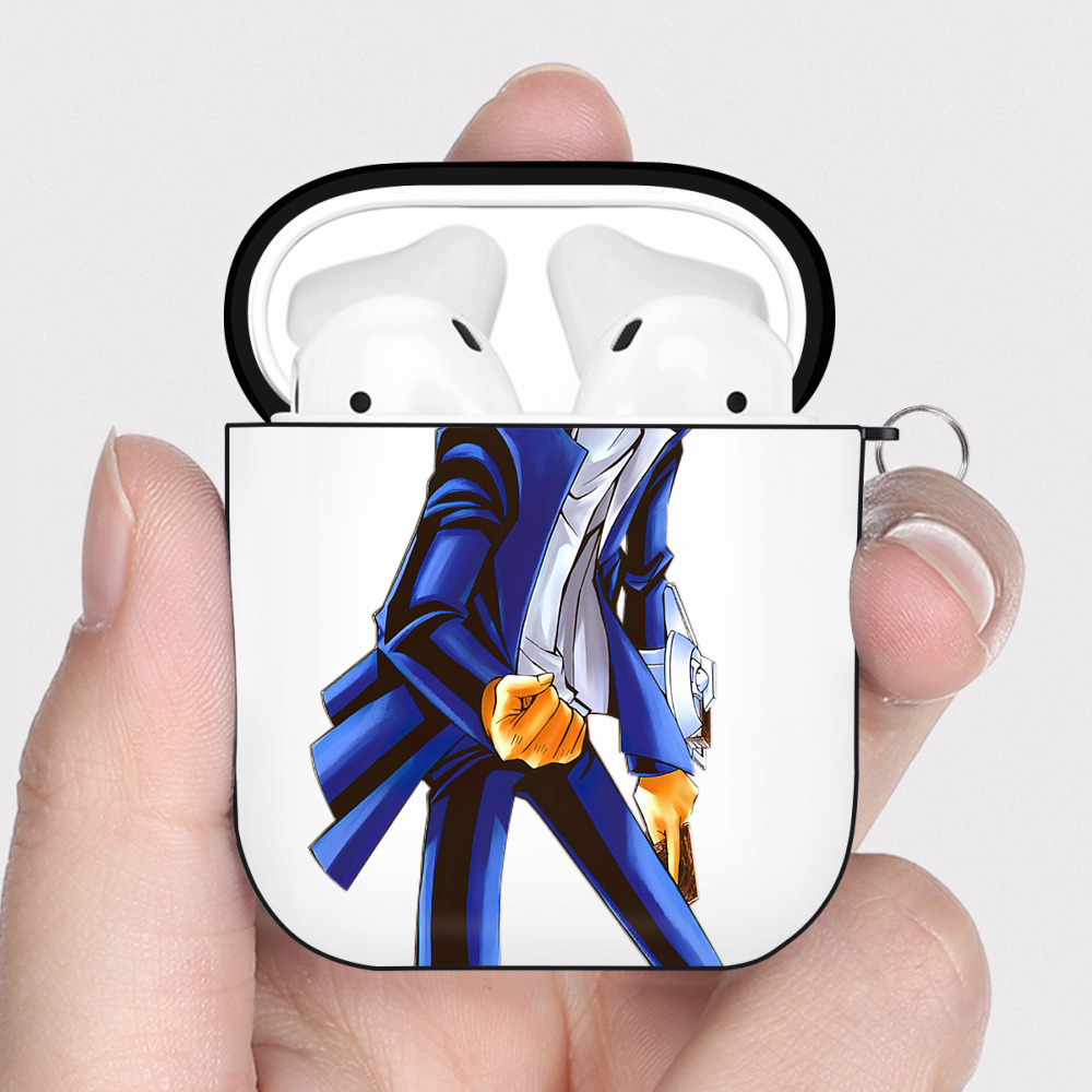 （画像用） 遊☆戯☆王 Yu-Gi-Oh! AirPods 第2世代保護ケース ハードシェル ブラック 耐衝撃・防指紋・カラビナ付き