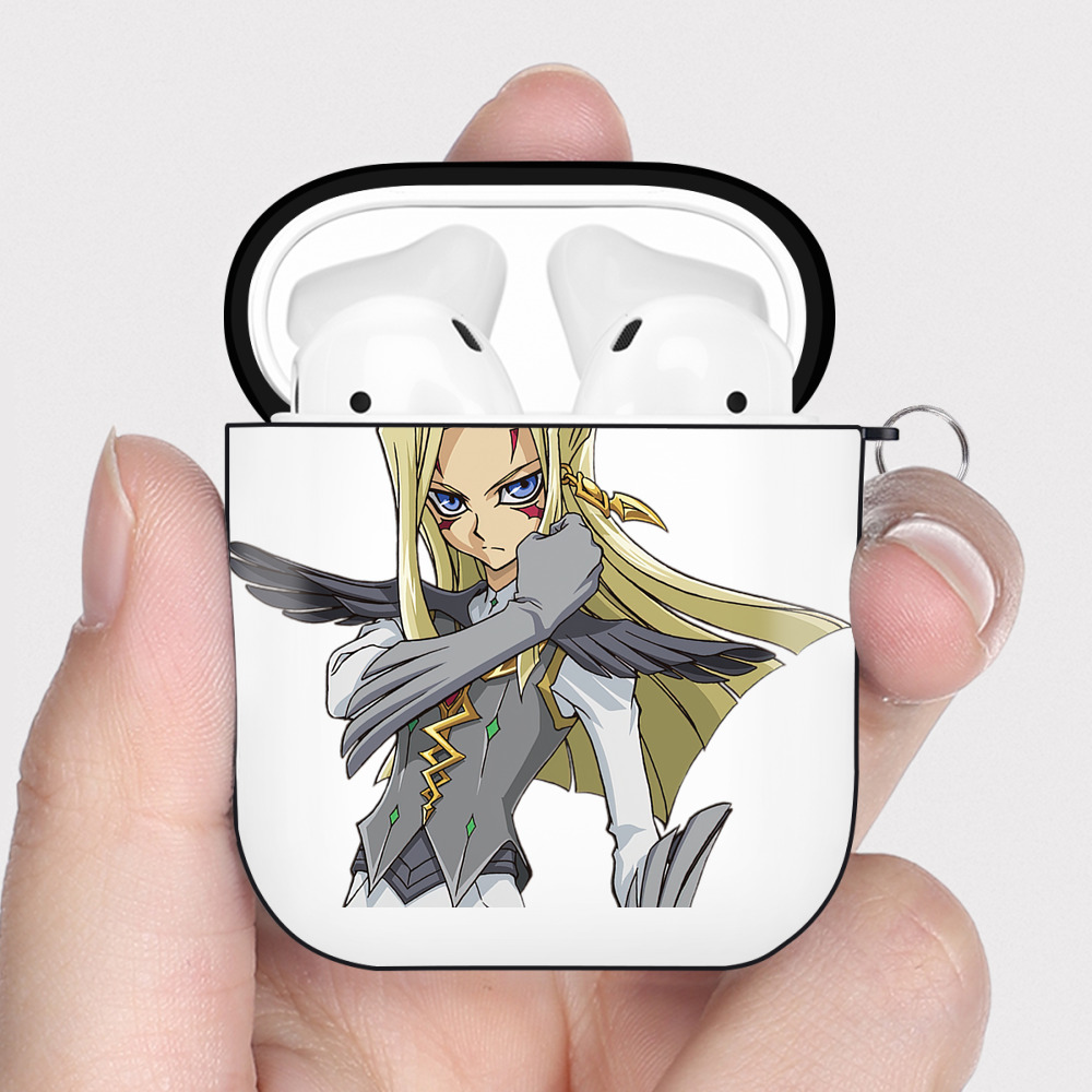 （画像用） 遊☆戯☆王 Yu-Gi-Oh! AirPods 第2世代保護ケース ハードシェル ブラック 耐衝撃・防指紋・カラビナ付き