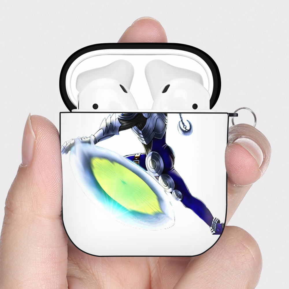 （画像用） 遊☆戯☆王 Yu-Gi-Oh! AirPods 第2世代保護ケース ハードシェル ブラック 耐衝撃・防指紋・カラビナ付き