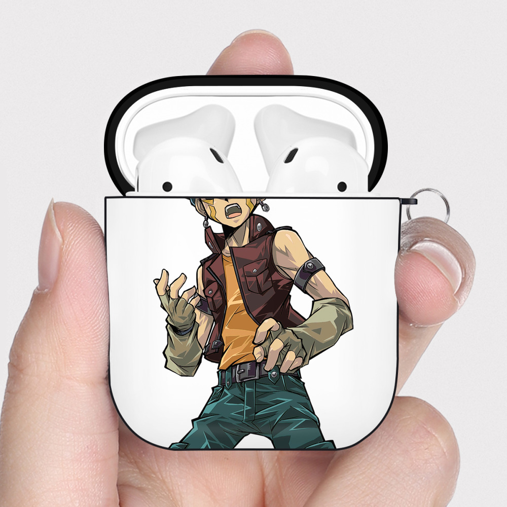 （画像用） 遊☆戯☆王 Yu-Gi-Oh! AirPods 第2世代保護ケース ハードシェル ブラック 耐衝撃・防指紋・カラビナ付き