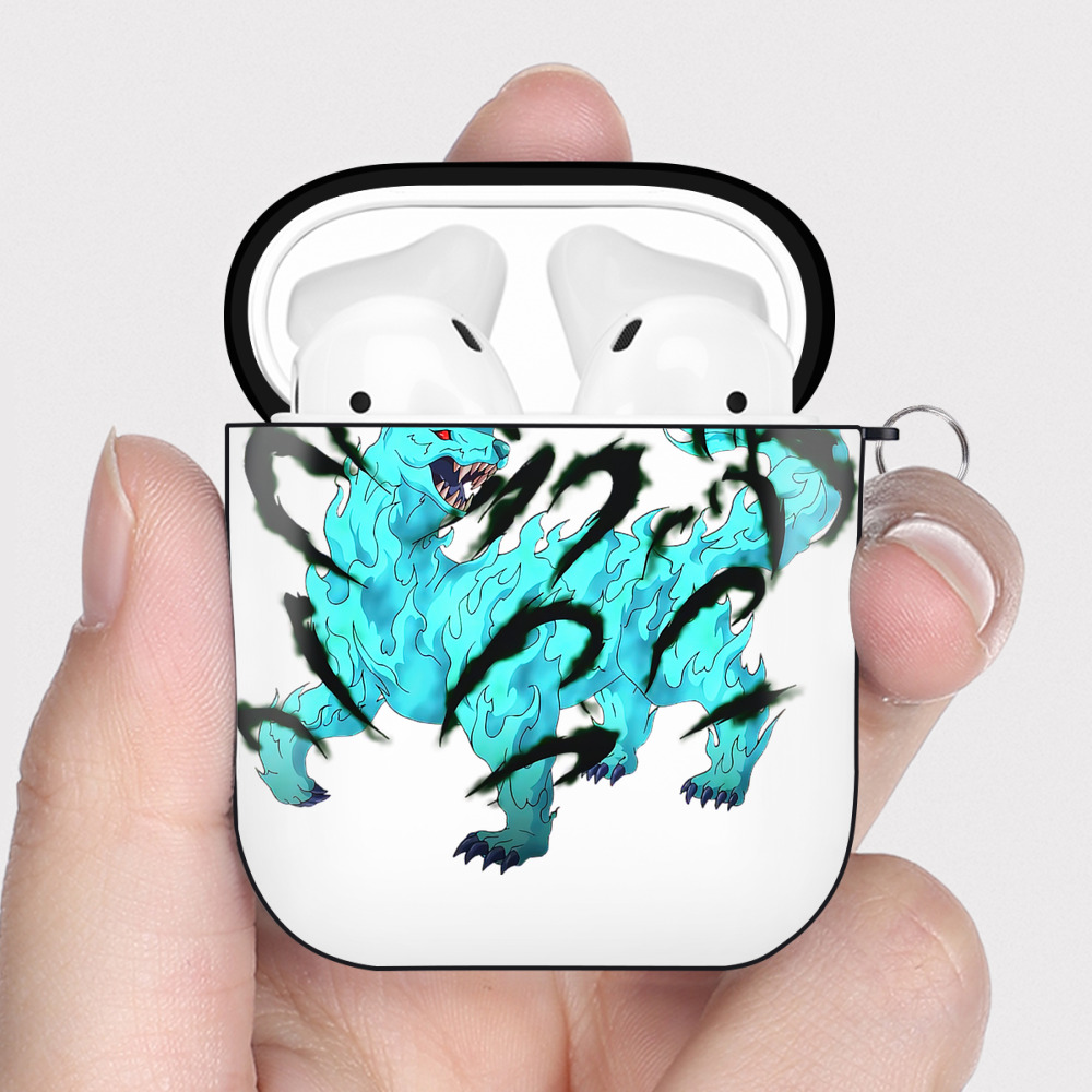 （画像用） 遊☆戯☆王 Yu-Gi-Oh! AirPods 第2世代保護ケース ハードシェル ブラック 耐衝撃・防指紋・カラビナ付き