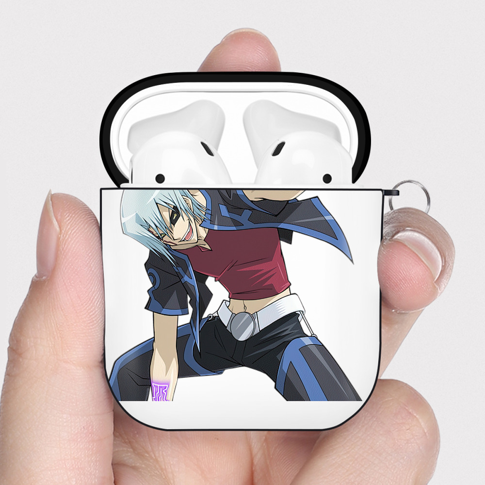 （画像用） 遊☆戯☆王 Yu-Gi-Oh! AirPods 第2世代保護ケース ハードシェル ブラック 耐衝撃・防指紋・カラビナ付き