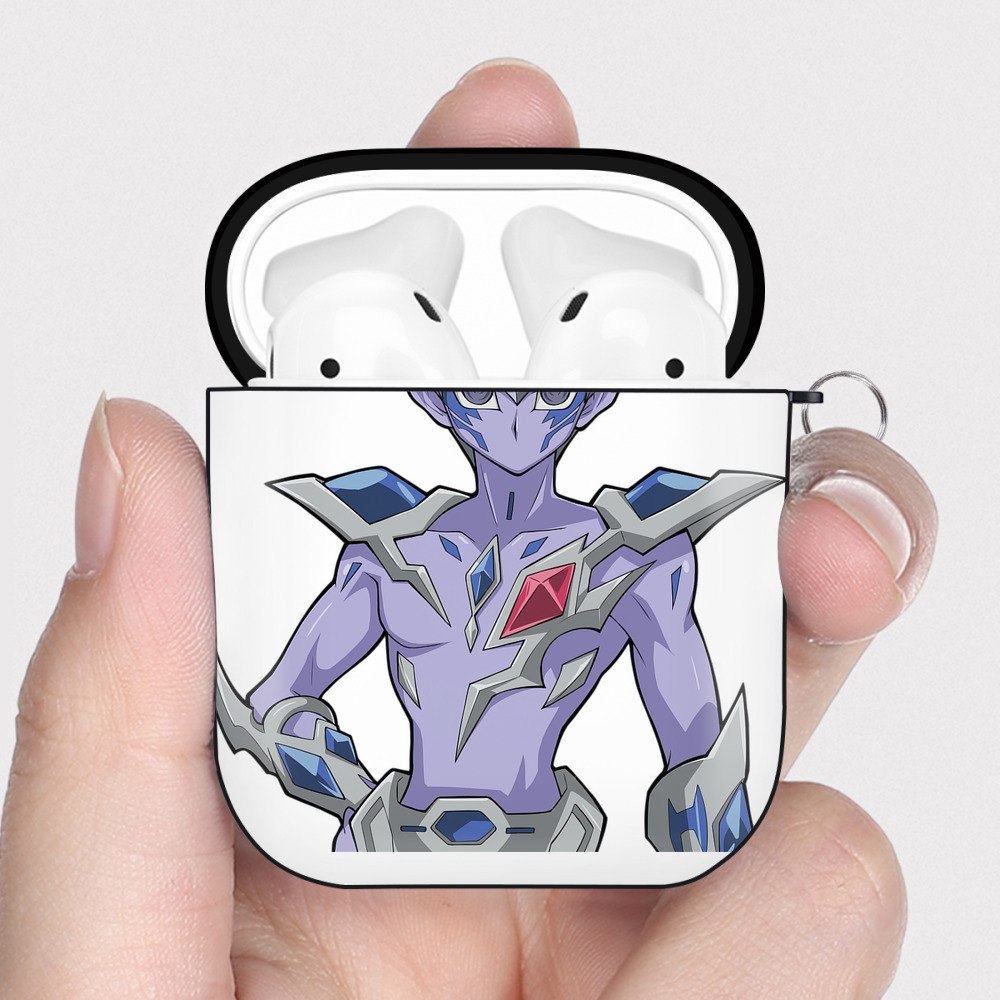 （画像用） 遊☆戯☆王 Yu-Gi-Oh! AirPods 第2世代保護ケース ハードシェル ブラック 耐衝撃・防指紋・カラビナ付き