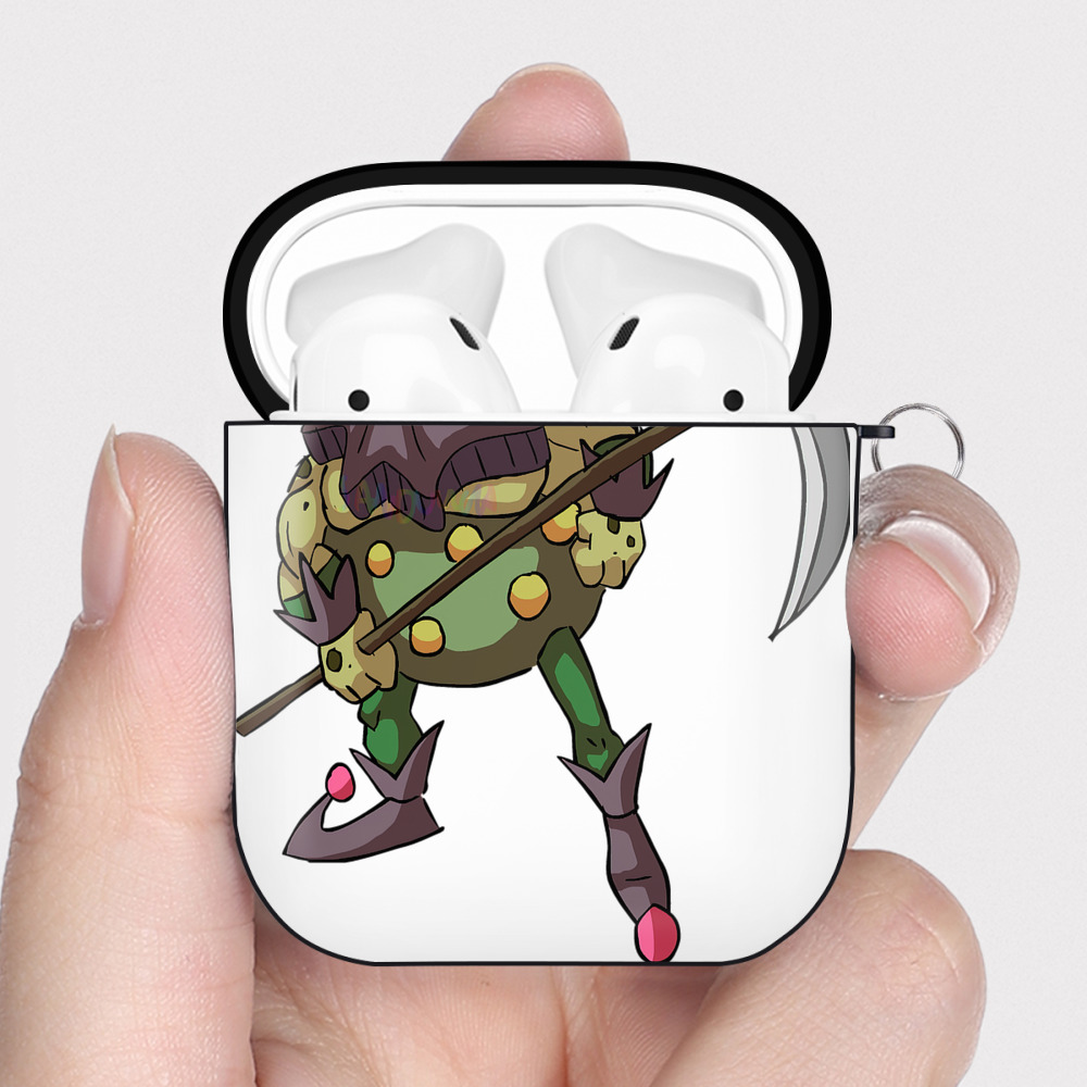 （画像用） 遊☆戯☆王 Yu-Gi-Oh! AirPods 第2世代保護ケース ハードシェル ブラック 耐衝撃・防指紋・カラビナ付き