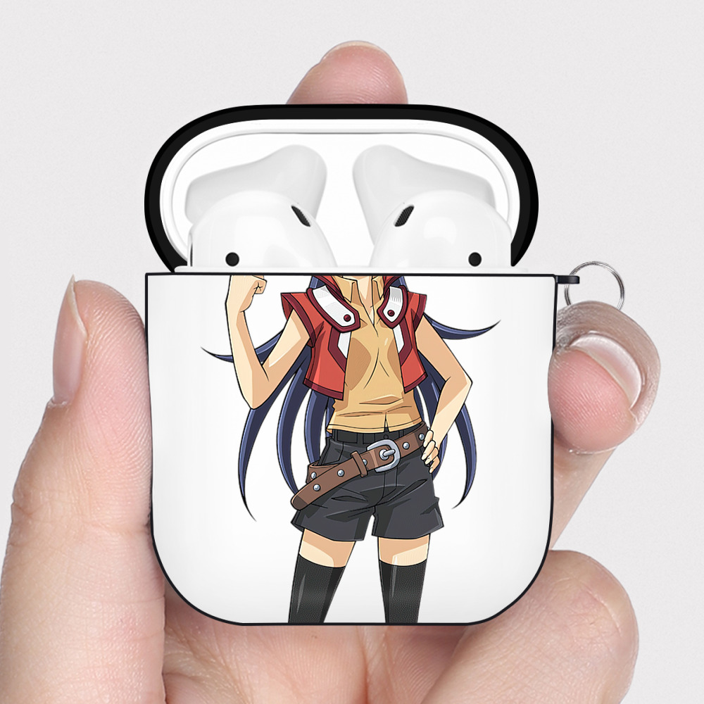 （画像用） 遊☆戯☆王 Yu-Gi-Oh! AirPods 第2世代保護ケース ハードシェル ブラック 耐衝撃・防指紋・カラビナ付き