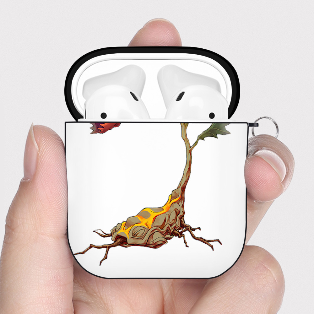 （画像用） 遊☆戯☆王 Yu-Gi-Oh! AirPods 第2世代保護ケース ハードシェル ブラック 耐衝撃・防指紋・カラビナ付き