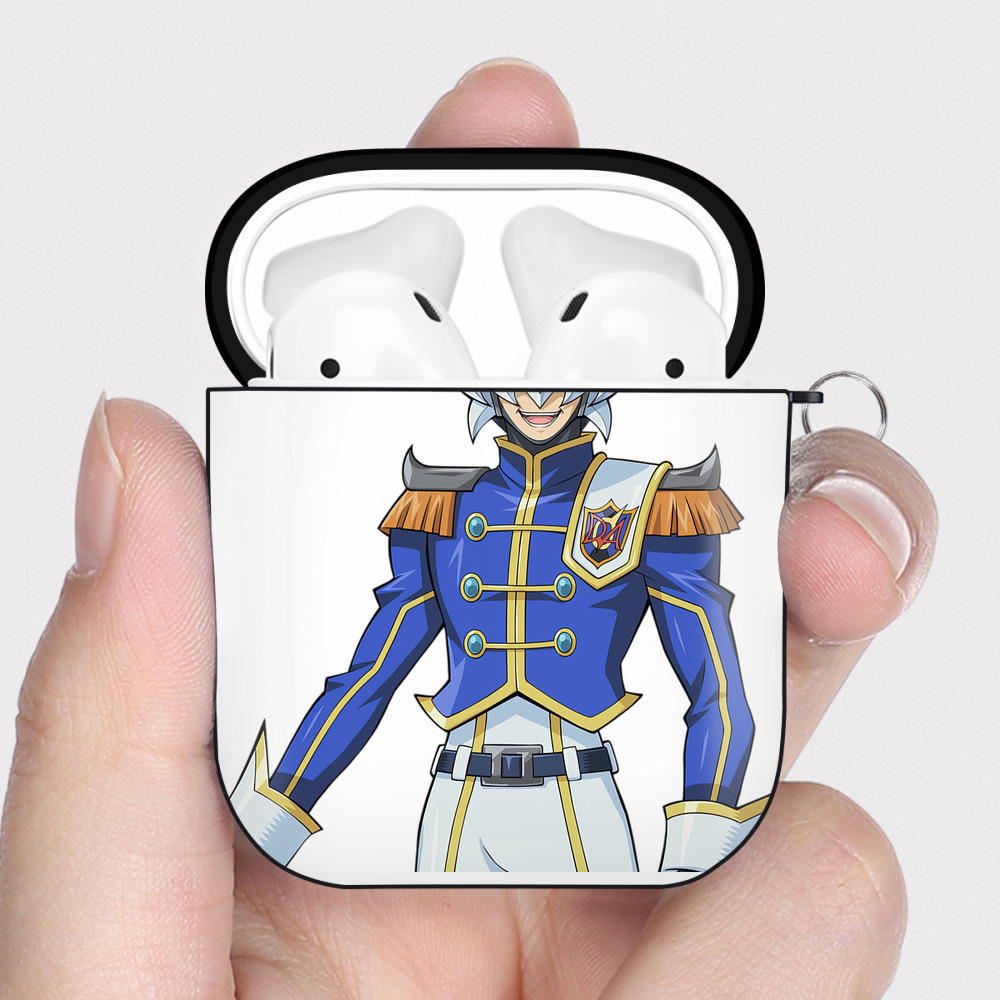 （画像用） 遊☆戯☆王 Yu-Gi-Oh! AirPods 第2世代保護ケース ハードシェル ブラック 耐衝撃・防指紋・カラビナ付き