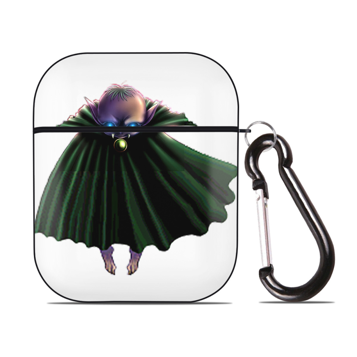 （画像用） 遊☆戯☆王 Yu-Gi-Oh! AirPods 第2世代保護ケース ハードシェル ブラック 耐衝撃・防指紋・カラビナ付き