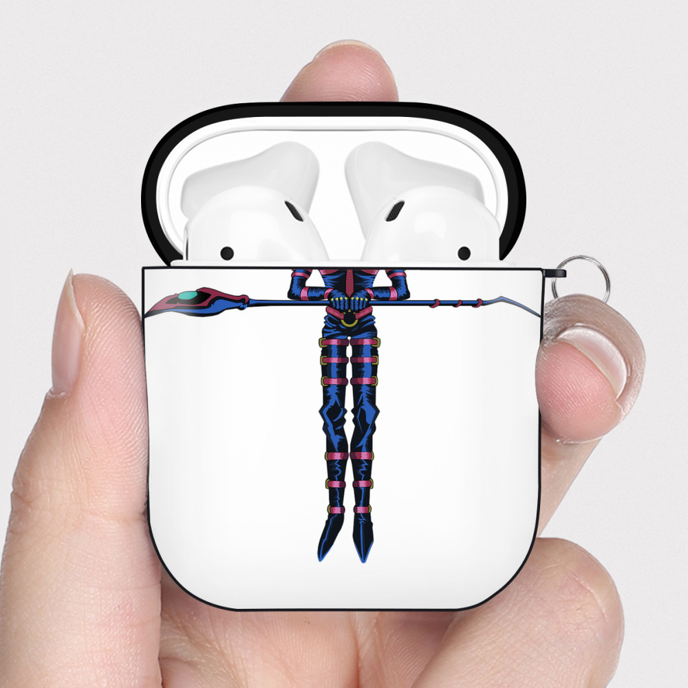 （画像用） 遊☆戯☆王 Yu-Gi-Oh! AirPods 第2世代保護ケース ハードシェル ブラック 耐衝撃・防指紋・カラビナ付き