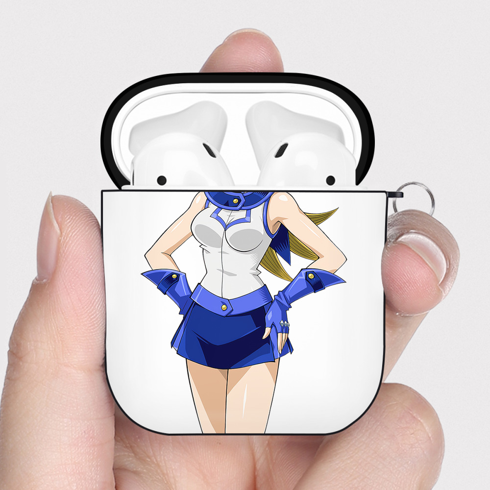 （画像用） 遊☆戯☆王 Yu-Gi-Oh! AirPods 第2世代保護ケース ハードシェル ブラック 耐衝撃・防指紋・カラビナ付き