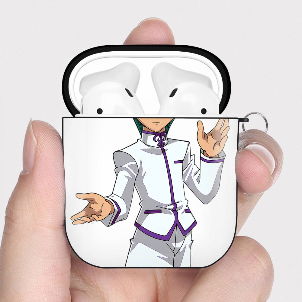 （画像用） 遊☆戯☆王 Yu-Gi-Oh! AirPods 第2世代保護ケース ハードシェル ブラック 耐衝撃・防指紋・カラビナ付き