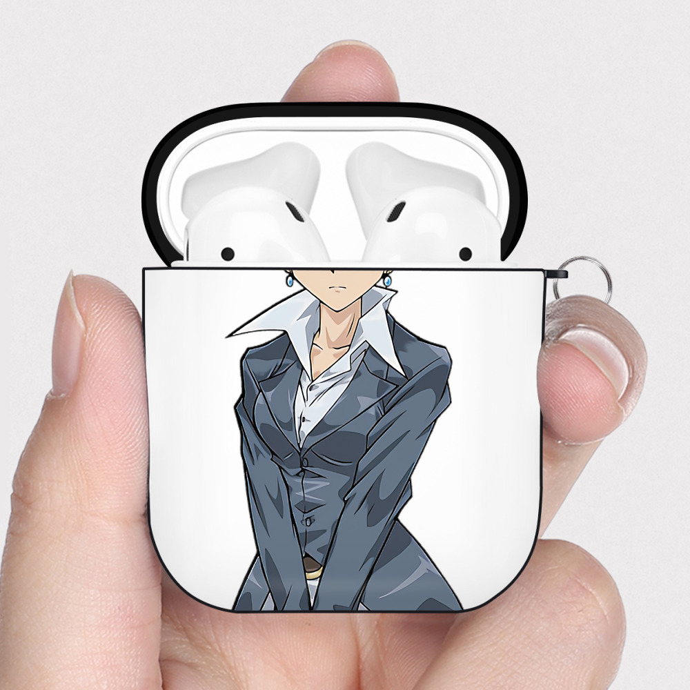 （画像用） 遊☆戯☆王 Yu-Gi-Oh! AirPods 第2世代保護ケース ハードシェル ブラック 耐衝撃・防指紋・カラビナ付き