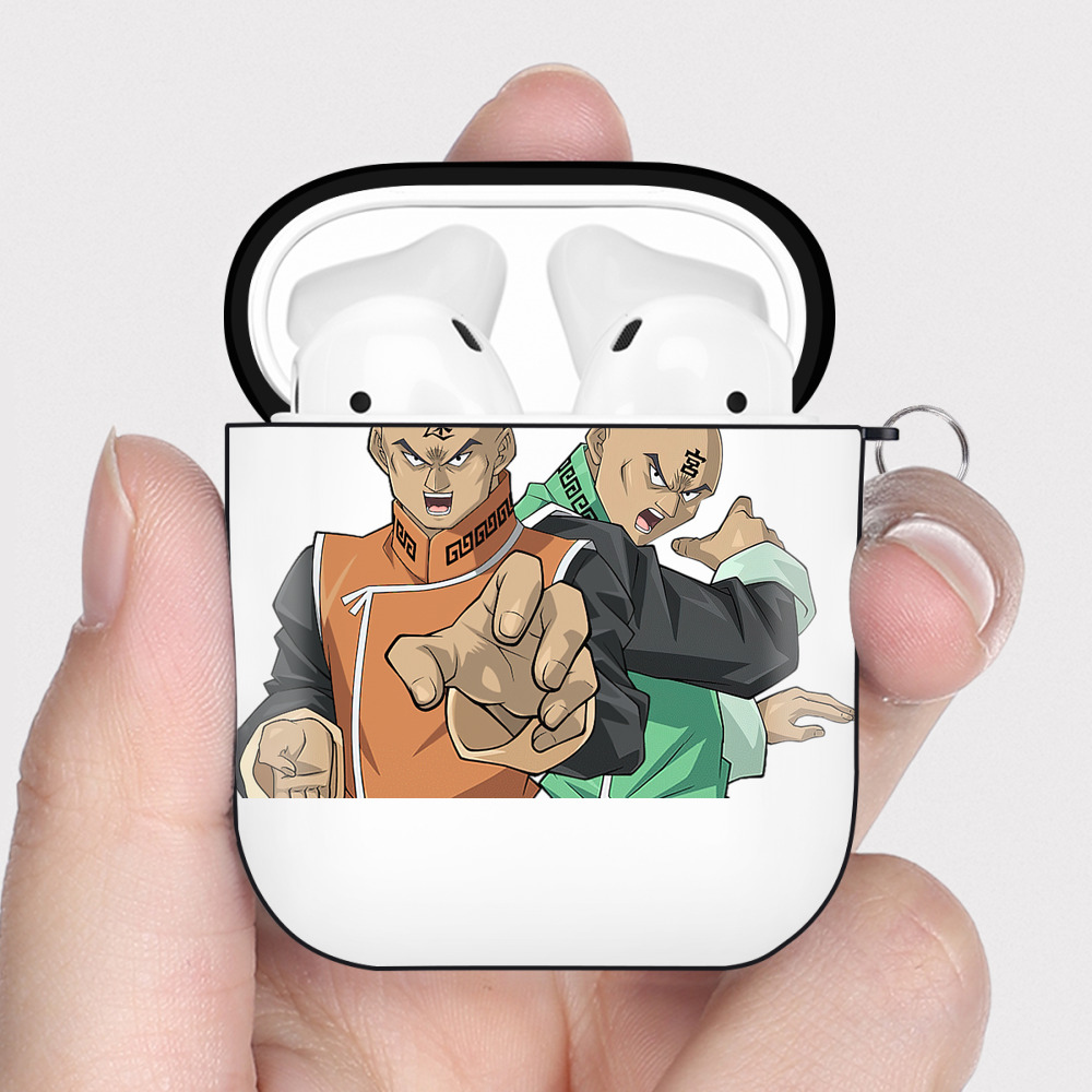 （画像用） 遊☆戯☆王 Yu-Gi-Oh! AirPods 第2世代保護ケース ハードシェル ブラック 耐衝撃・防指紋・カラビナ付き