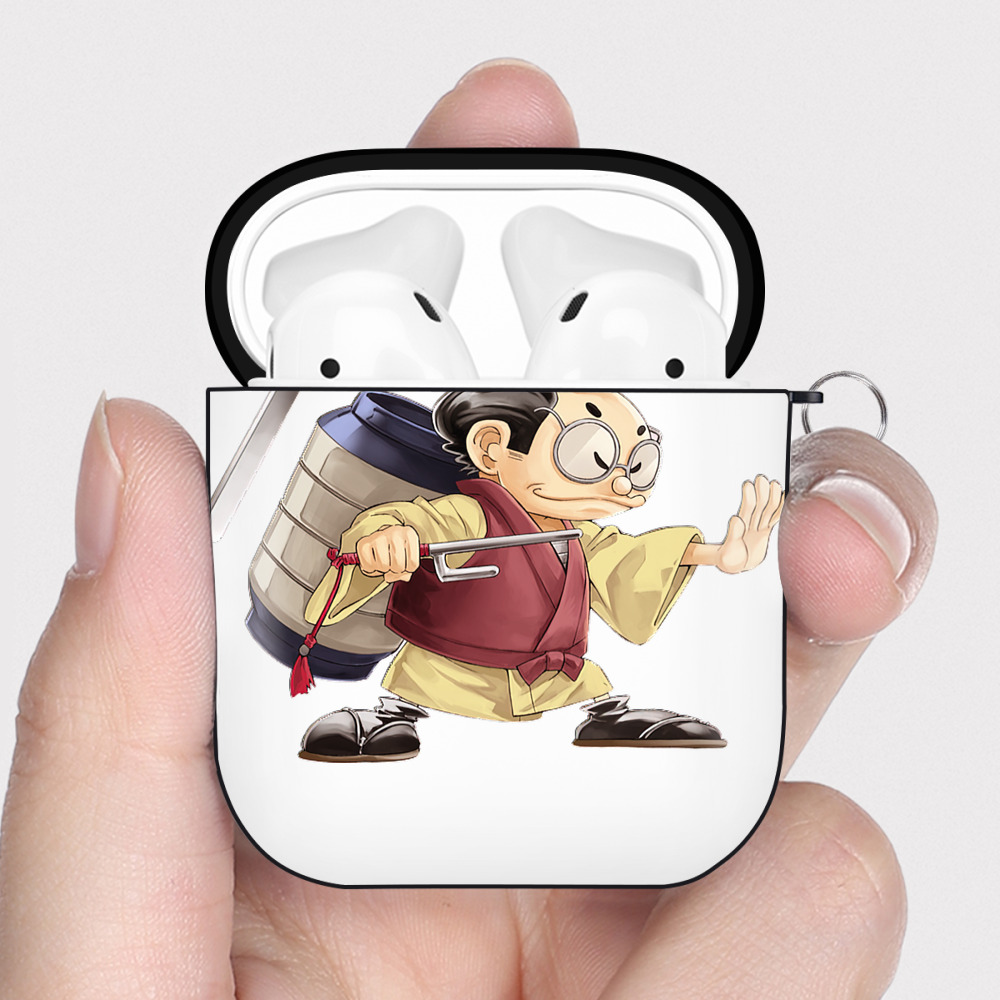 （画像用） 遊☆戯☆王 Yu-Gi-Oh! AirPods 第2世代保護ケース ハードシェル ブラック 耐衝撃・防指紋・カラビナ付き