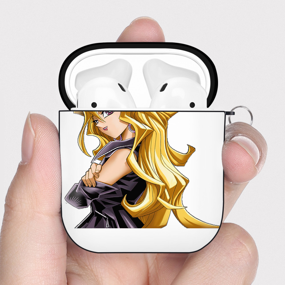 （画像用） 遊☆戯☆王 Yu-Gi-Oh! AirPods 第2世代保護ケース ハードシェル ブラック 耐衝撃・防指紋・カラビナ付き