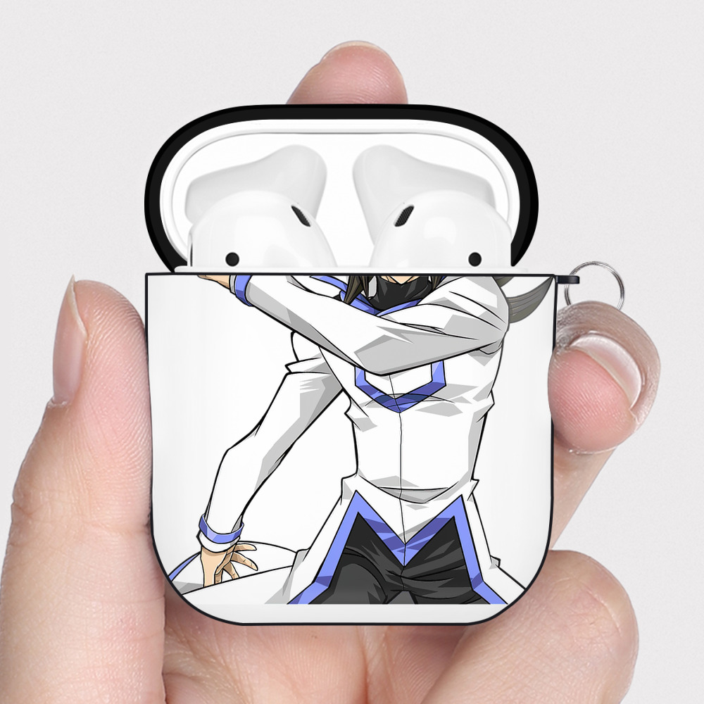 （画像用） 遊☆戯☆王 Yu-Gi-Oh! AirPods 第2世代保護ケース ハードシェル ブラック 耐衝撃・防指紋・カラビナ付き