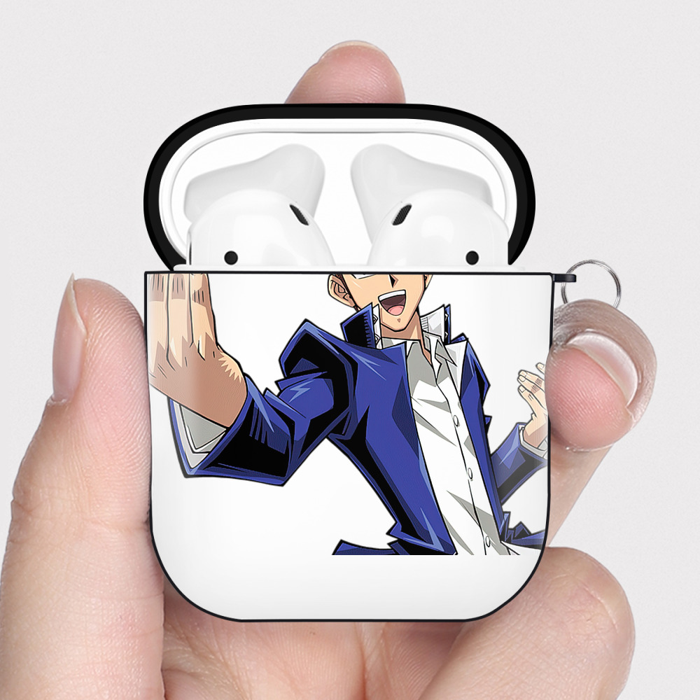 （画像用） 遊☆戯☆王 Yu-Gi-Oh! AirPods 第2世代保護ケース ハードシェル ブラック 耐衝撃・防指紋・カラビナ付き