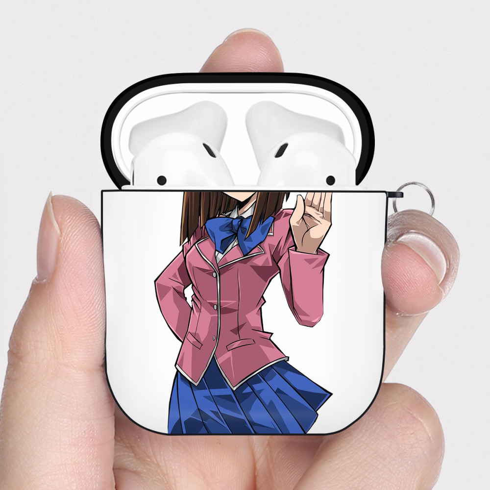 （画像用） 遊☆戯☆王 Yu-Gi-Oh! AirPods 第2世代保護ケース ハードシェル ブラック 耐衝撃・防指紋・カラビナ付き