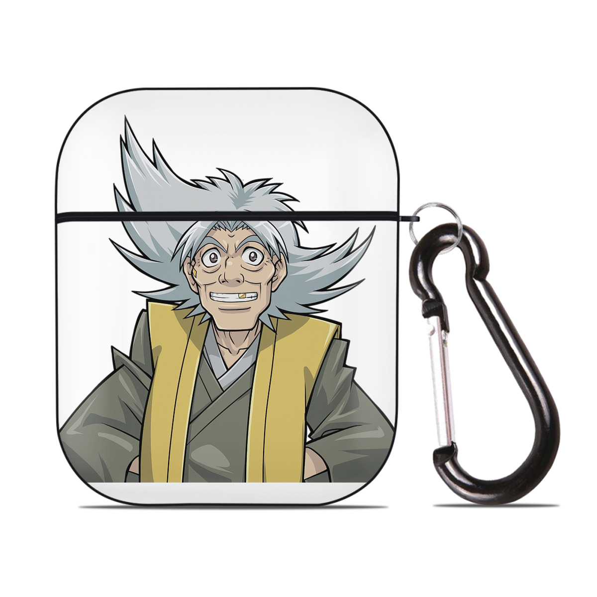 （画像用） 遊☆戯☆王 Yu-Gi-Oh! AirPods 第2世代保護ケース ハードシェル ブラック 耐衝撃・防指紋・カラビナ付き