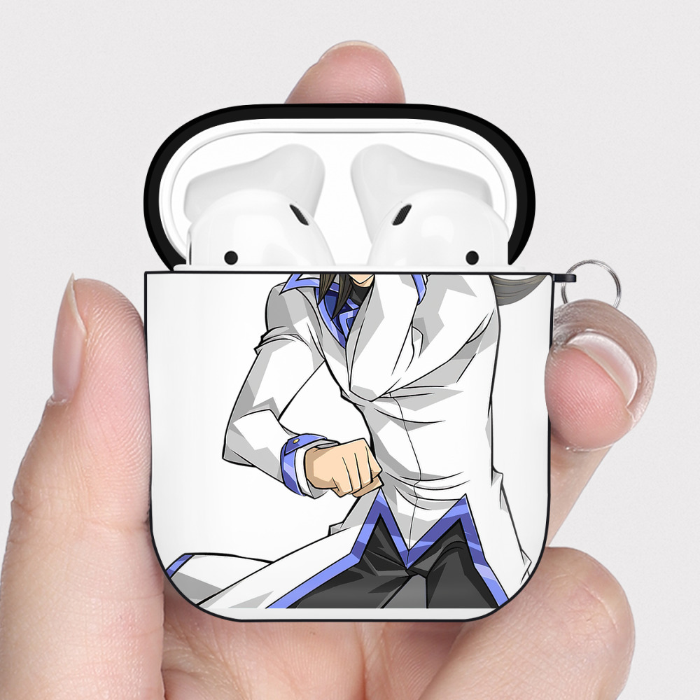 （画像用） 遊☆戯☆王 Yu-Gi-Oh! AirPods 第2世代保護ケース ハードシェル ブラック 耐衝撃・防指紋・カラビナ付き