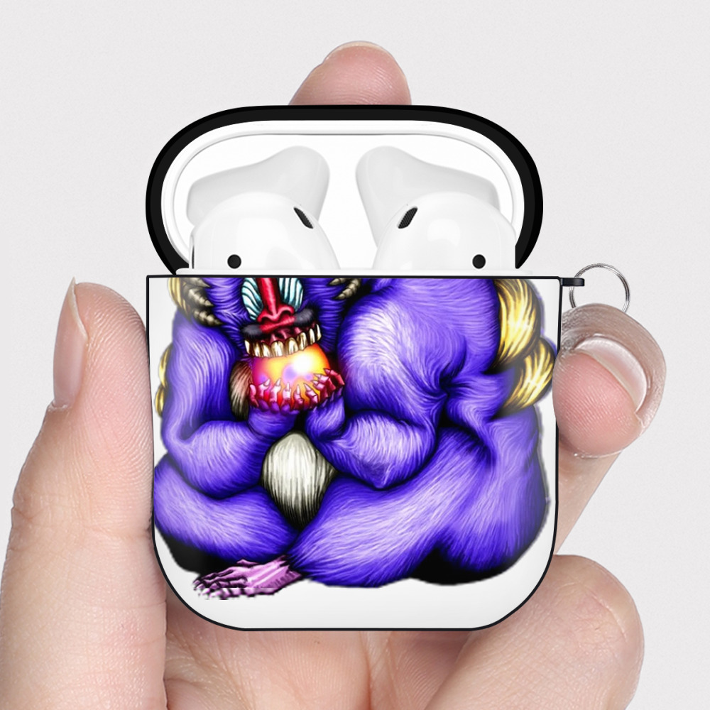 （画像用） 遊☆戯☆王 Yu-Gi-Oh! AirPods 第2世代保護ケース ハードシェル ブラック 耐衝撃・防指紋・カラビナ付き