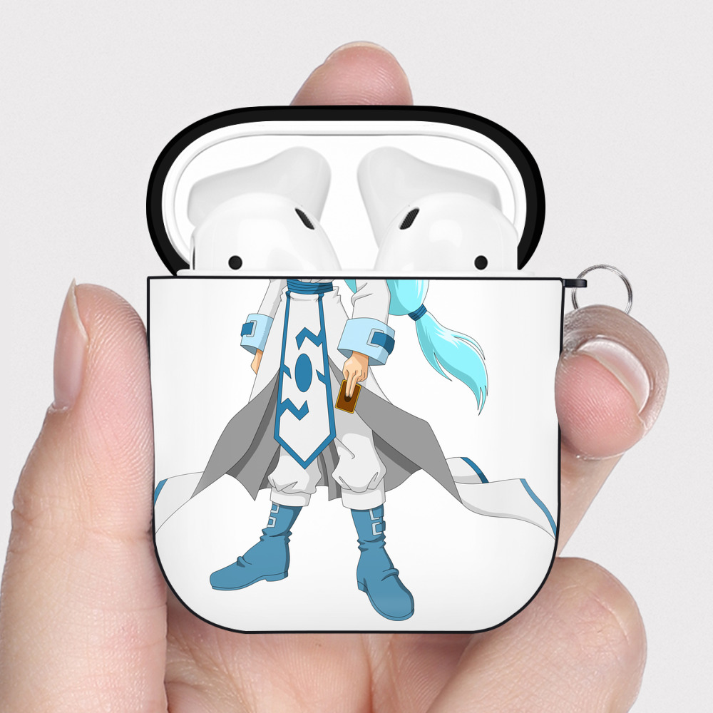 （画像用） 遊☆戯☆王 Yu-Gi-Oh! AirPods 第2世代保護ケース ハードシェル ブラック 耐衝撃・防指紋・カラビナ付き