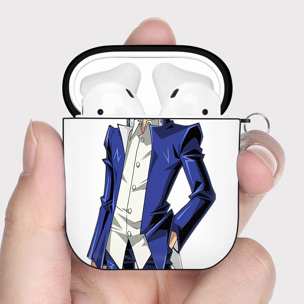 （画像用） 遊☆戯☆王 Yu-Gi-Oh! AirPods 第2世代保護ケース ハードシェル ブラック 耐衝撃・防指紋・カラビナ付き