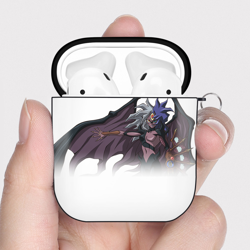 （画像用） 遊☆戯☆王 Yu-Gi-Oh! AirPods 第2世代保護ケース ハードシェル ブラック 耐衝撃・防指紋・カラビナ付き