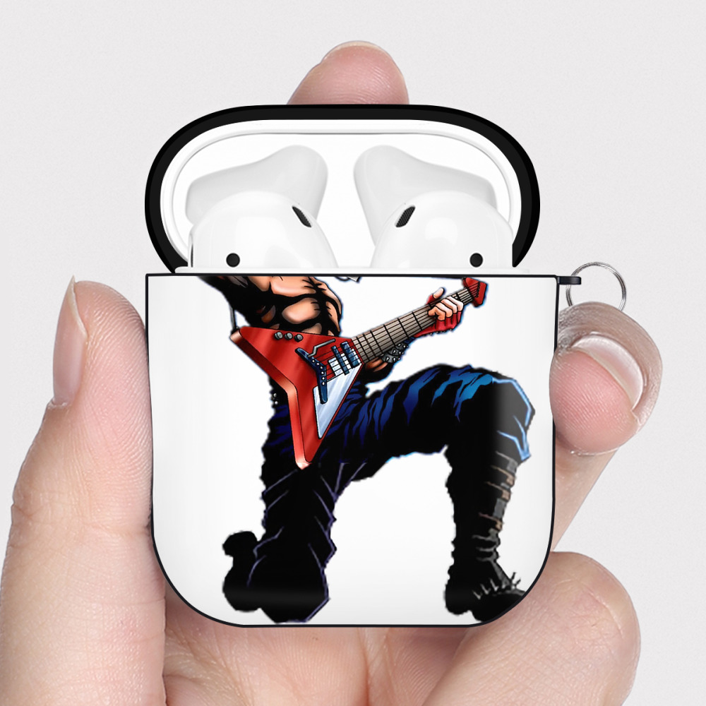 （画像用） 遊☆戯☆王 Yu-Gi-Oh! AirPods 第2世代保護ケース ハードシェル ブラック 耐衝撃・防指紋・カラビナ付き