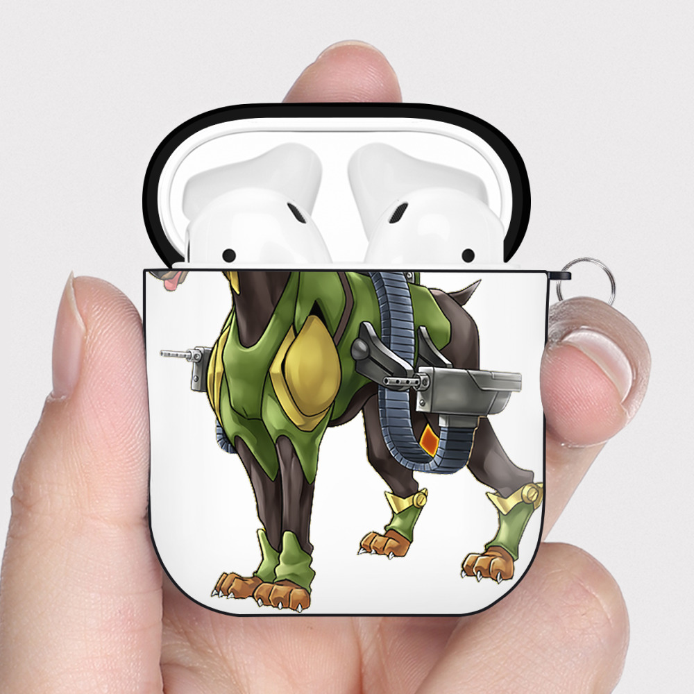 （画像用） 遊☆戯☆王 Yu-Gi-Oh! AirPods 第2世代保護ケース ハードシェル ブラック 耐衝撃・防指紋・カラビナ付き