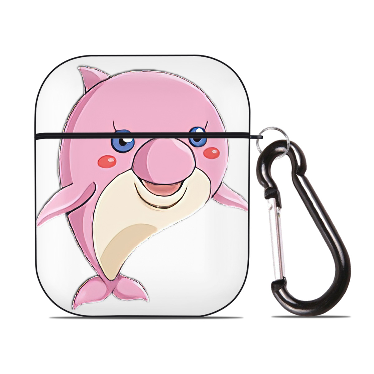 （画像用） 遊☆戯☆王 Yu-Gi-Oh! AirPods 第2世代保護ケース ハードシェル ブラック 耐衝撃・防指紋・カラビナ付き