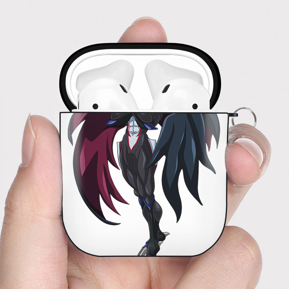 （画像用） 遊☆戯☆王 Yu-Gi-Oh! AirPods 第2世代保護ケース ハードシェル ブラック 耐衝撃・防指紋・カラビナ付き