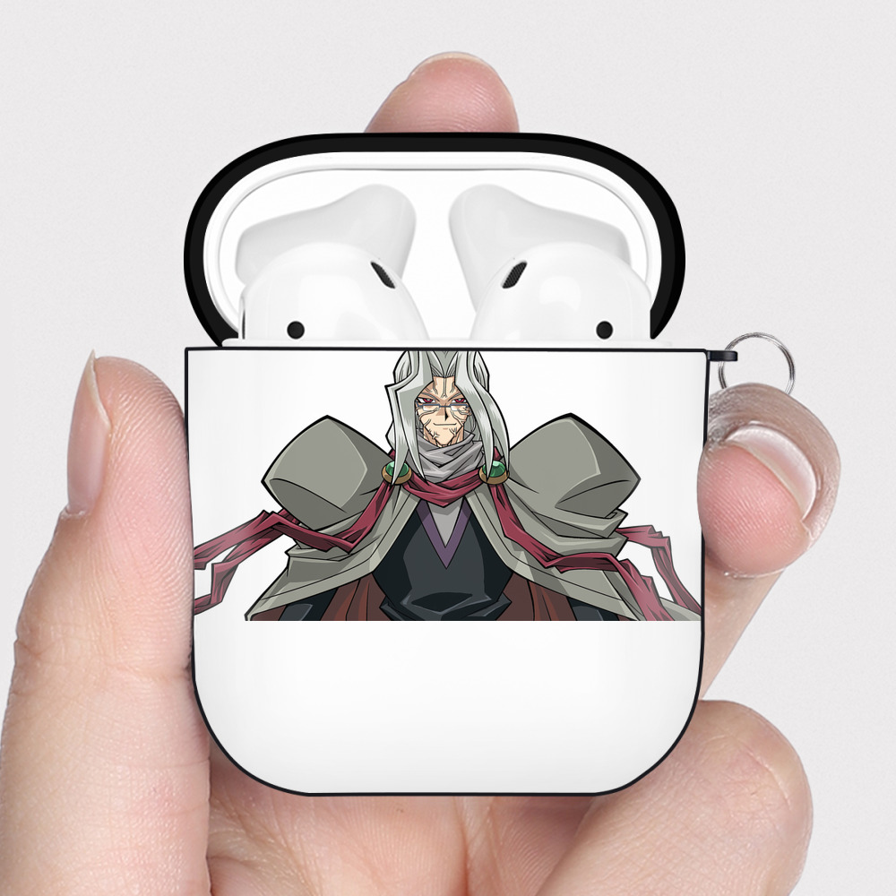 （画像用） 遊☆戯☆王 Yu-Gi-Oh! AirPods 第2世代保護ケース ハードシェル ブラック 耐衝撃・防指紋・カラビナ付き