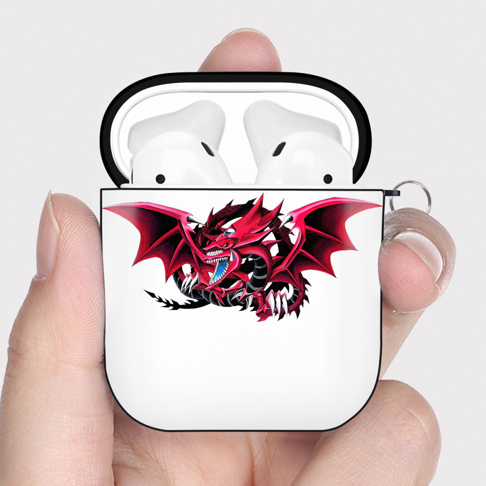 （画像用） 遊☆戯☆王 Yu-Gi-Oh! AirPods 第2世代保護ケース ハードシェル ブラック 耐衝撃・防指紋・カラビナ付き