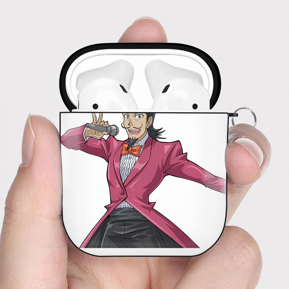 （画像用） 遊☆戯☆王 Yu-Gi-Oh! AirPods 第2世代保護ケース ハードシェル ブラック 耐衝撃・防指紋・カラビナ付き