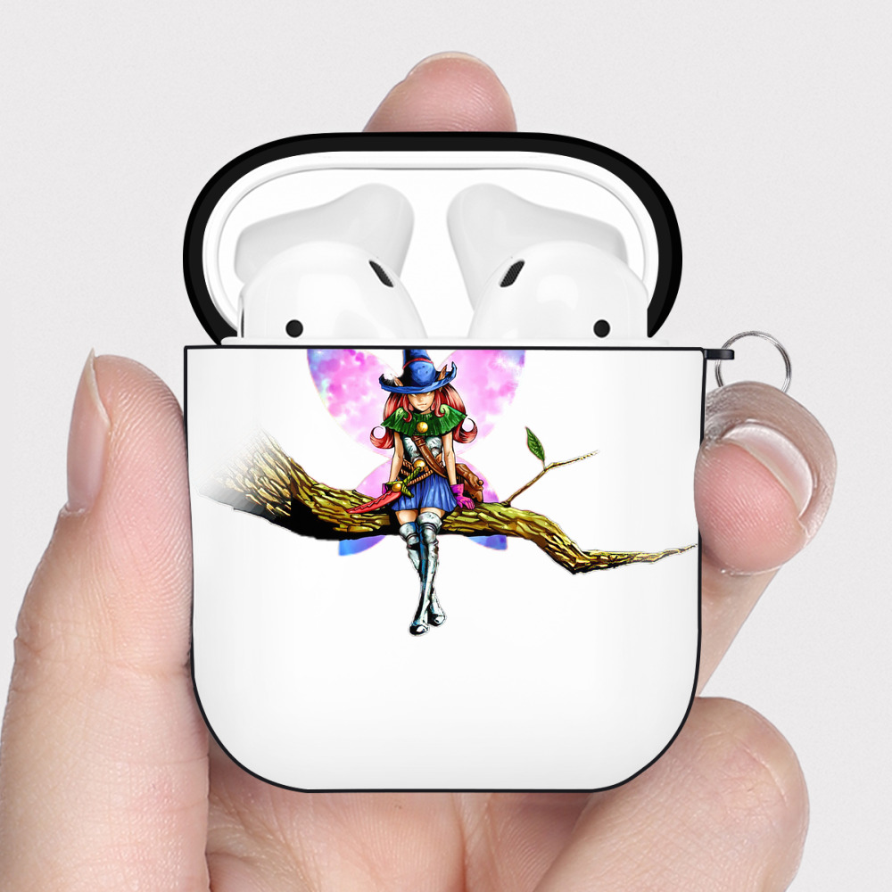 （画像用） 遊☆戯☆王 Yu-Gi-Oh! AirPods 第2世代保護ケース ハードシェル ブラック 耐衝撃・防指紋・カラビナ付き