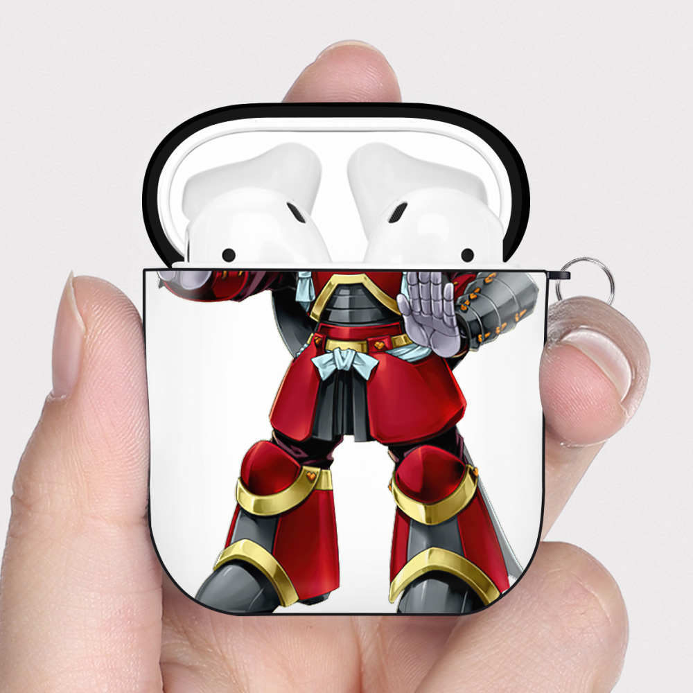（画像用） 遊☆戯☆王 Yu-Gi-Oh! AirPods 第2世代保護ケース ハードシェル ブラック 耐衝撃・防指紋・カラビナ付き