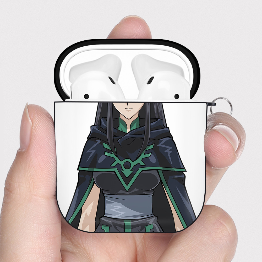 （画像用） 遊☆戯☆王 Yu-Gi-Oh! AirPods 第2世代保護ケース ハードシェル ブラック 耐衝撃・防指紋・カラビナ付き