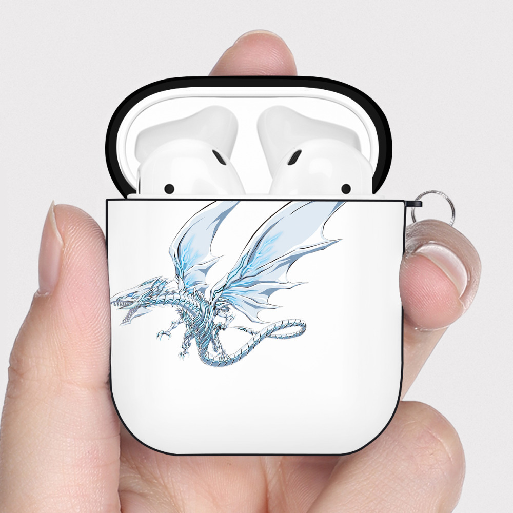 （画像用） 遊☆戯☆王 Yu-Gi-Oh! AirPods 第2世代保護ケース ハードシェル ブラック 耐衝撃・防指紋・カラビナ付き
