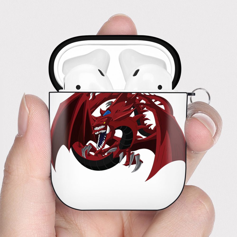 （画像用） 遊☆戯☆王 Yu-Gi-Oh! AirPods 第2世代保護ケース ハードシェル ブラック 耐衝撃・防指紋・カラビナ付き