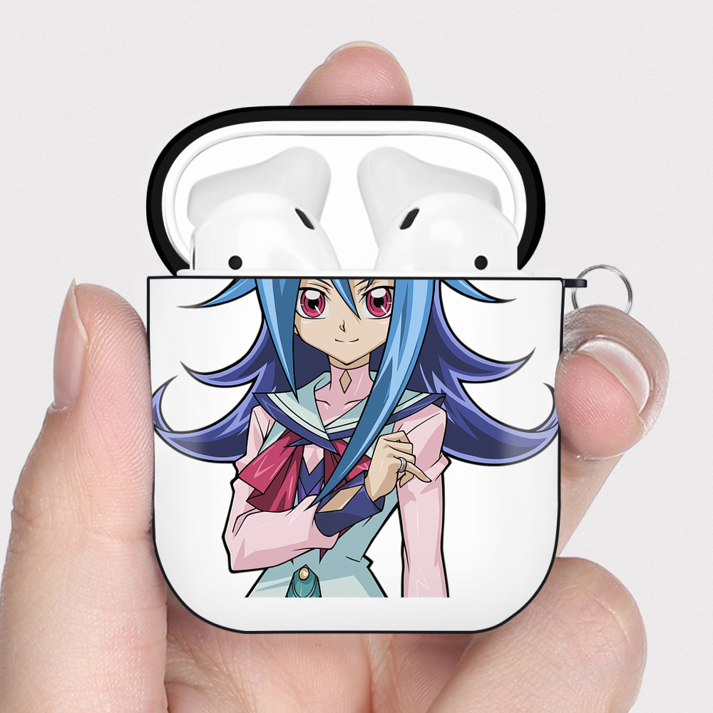 （画像用） 遊☆戯☆王 Yu-Gi-Oh! AirPods 第2世代保護ケース ハードシェル ブラック 耐衝撃・防指紋・カラビナ付き