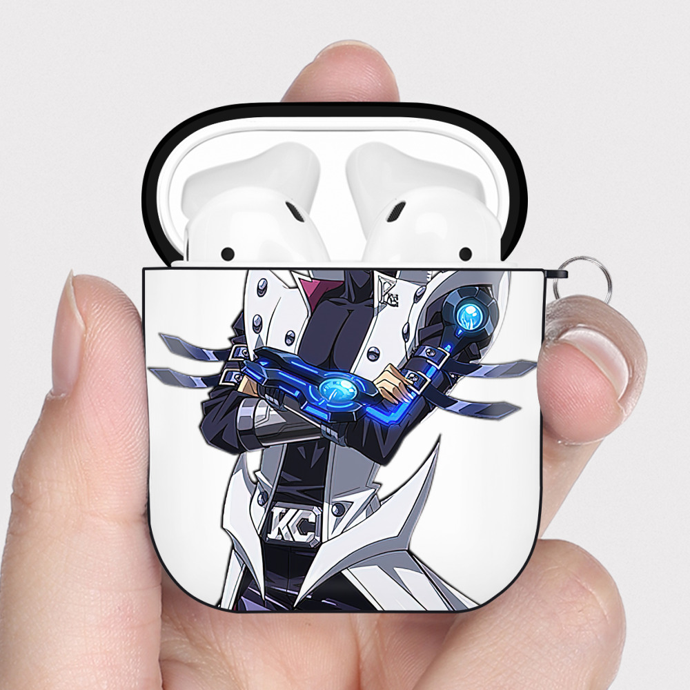 （画像用） 遊☆戯☆王 Yu-Gi-Oh! AirPods 第2世代保護ケース ハードシェル ブラック 耐衝撃・防指紋・カラビナ付き