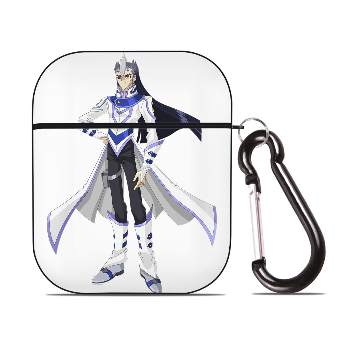 （画像用） 遊☆戯☆王 Yu-Gi-Oh! AirPods 第2世代保護ケース ハードシェル ブラック 耐衝撃・防指紋・カラビナ付き