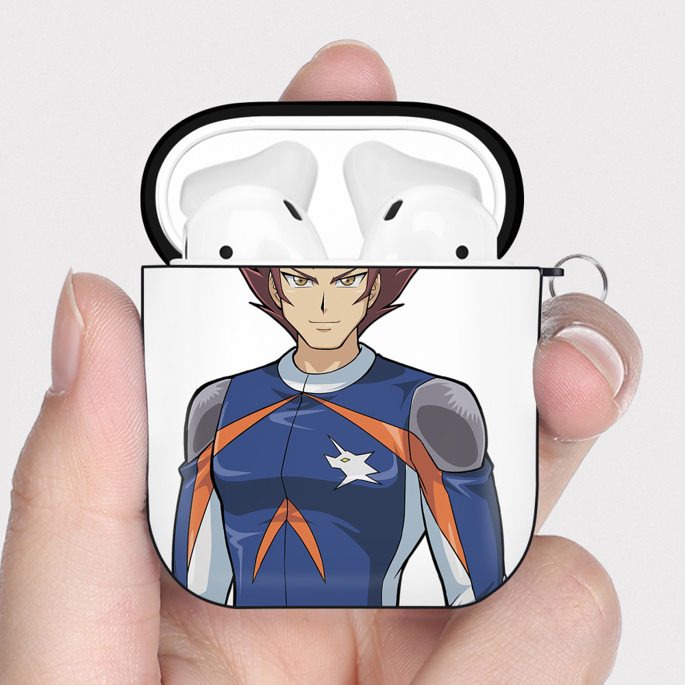 （画像用） 遊☆戯☆王 Yu-Gi-Oh! AirPods 第2世代保護ケース ハードシェル ブラック 耐衝撃・防指紋・カラビナ付き