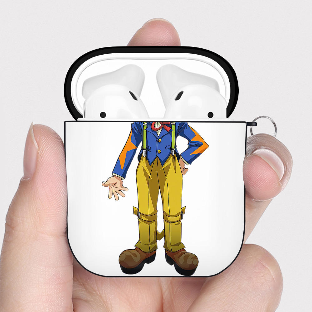 （画像用） 遊☆戯☆王 Yu-Gi-Oh! AirPods 第2世代保護ケース ハードシェル ブラック 耐衝撃・防指紋・カラビナ付き