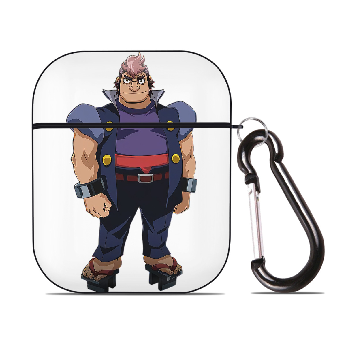 （画像用） 遊☆戯☆王 Yu-Gi-Oh! AirPods 第2世代保護ケース ハードシェル ブラック 耐衝撃・防指紋・カラビナ付き