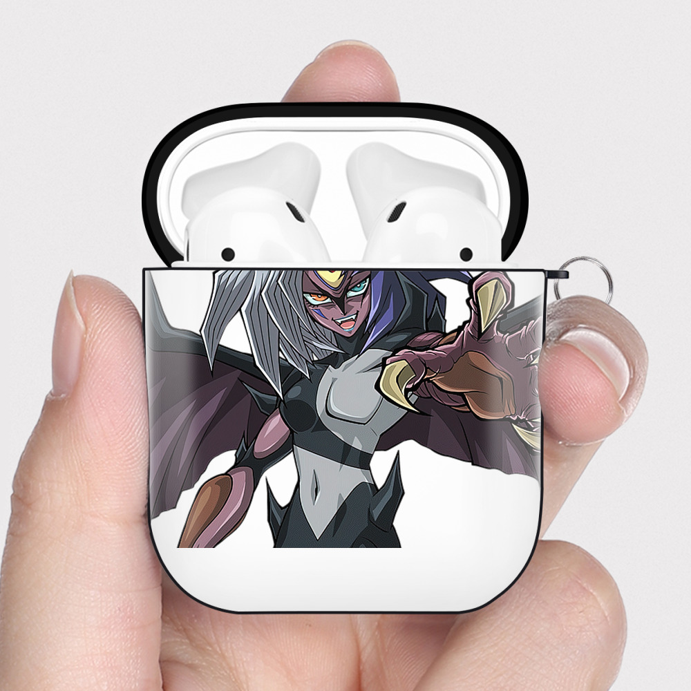 （画像用） 遊☆戯☆王 Yu-Gi-Oh! AirPods 第2世代保護ケース ハードシェル ブラック 耐衝撃・防指紋・カラビナ付き