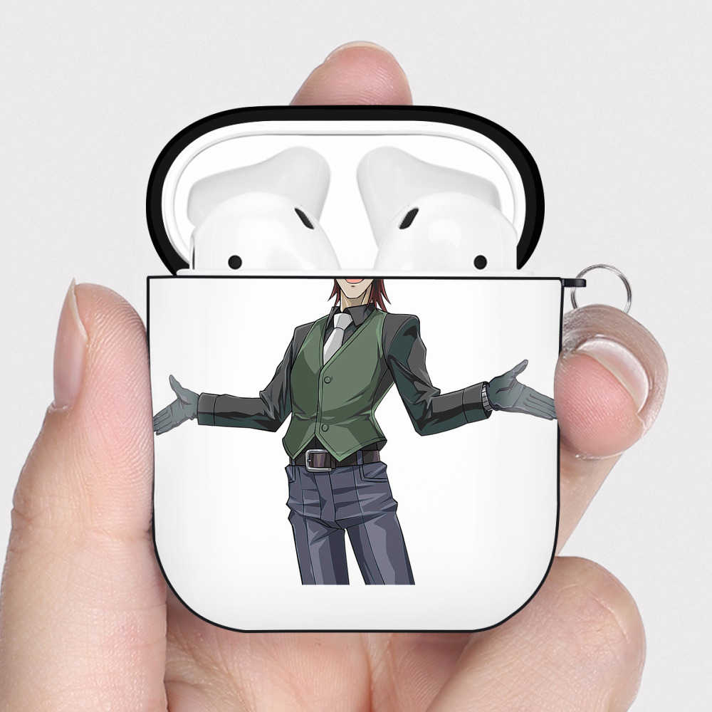 （画像用） 遊☆戯☆王 Yu-Gi-Oh! AirPods 第2世代保護ケース ハードシェル ブラック 耐衝撃・防指紋・カラビナ付き