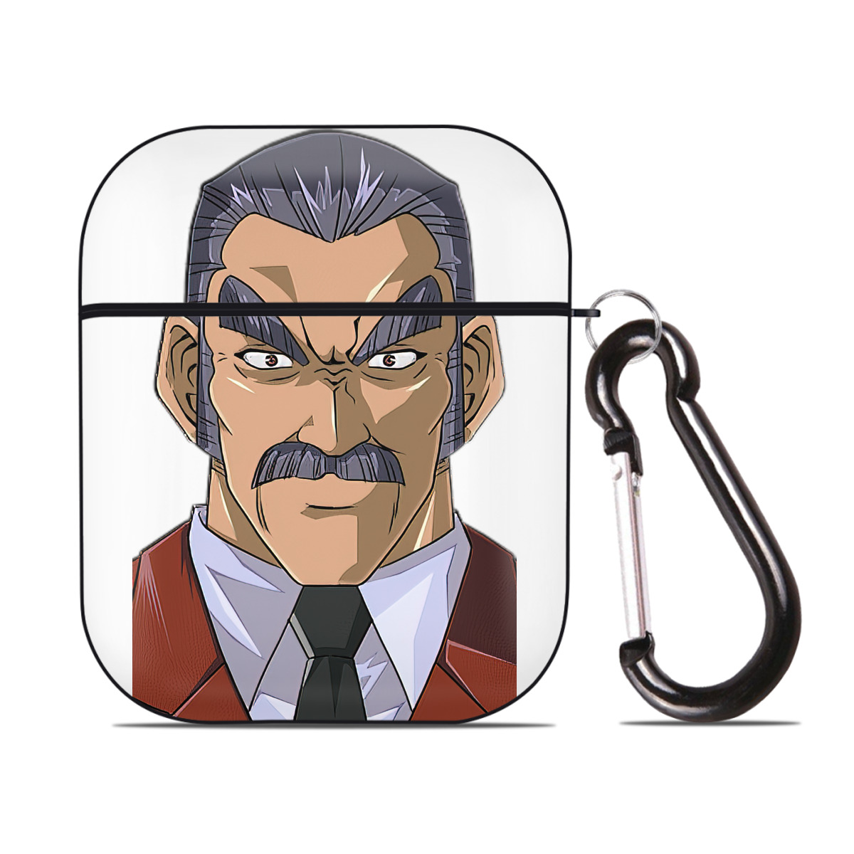 （画像用） 遊☆戯☆王 Yu-Gi-Oh! AirPods 第2世代保護ケース ハードシェル ブラック 耐衝撃・防指紋・カラビナ付き